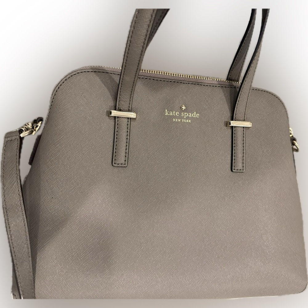 Kate Spade Small Elissa Cedar Street Light Gray Med Satchel